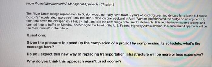 From Project Management: A Managerial Approach -