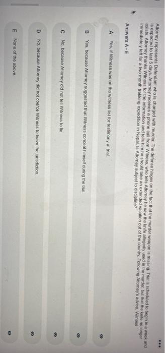 Attorney represents Defendant who is charged with