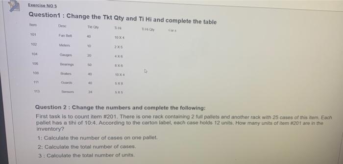PLEASE SOLVE THIS :) Exercise NO.5 Question1 :