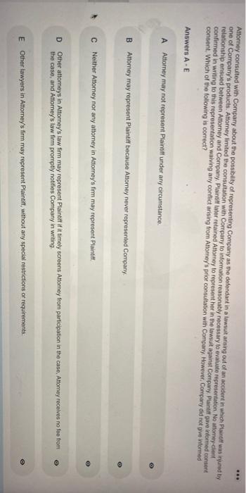 Attorey consulted with Company about the