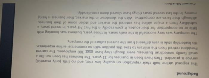 please answer question 3 thank you Background: