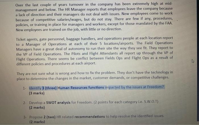 please answer question 3 thank you Background: