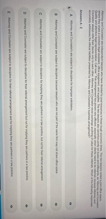 Attorney and Counselor are independent lawyers