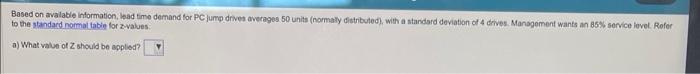 Based on avalable information, lead time demand