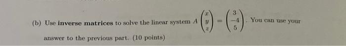 please solve using elementary row operation.