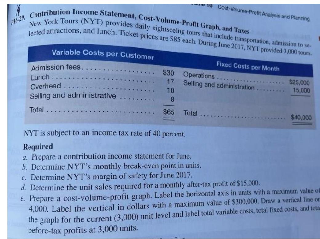please answer and explain d and e. 29.