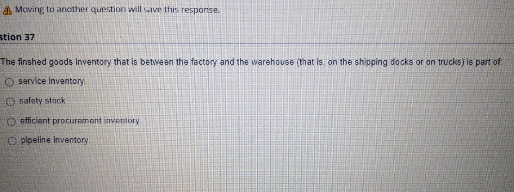 Question Completion Status: Moving to another