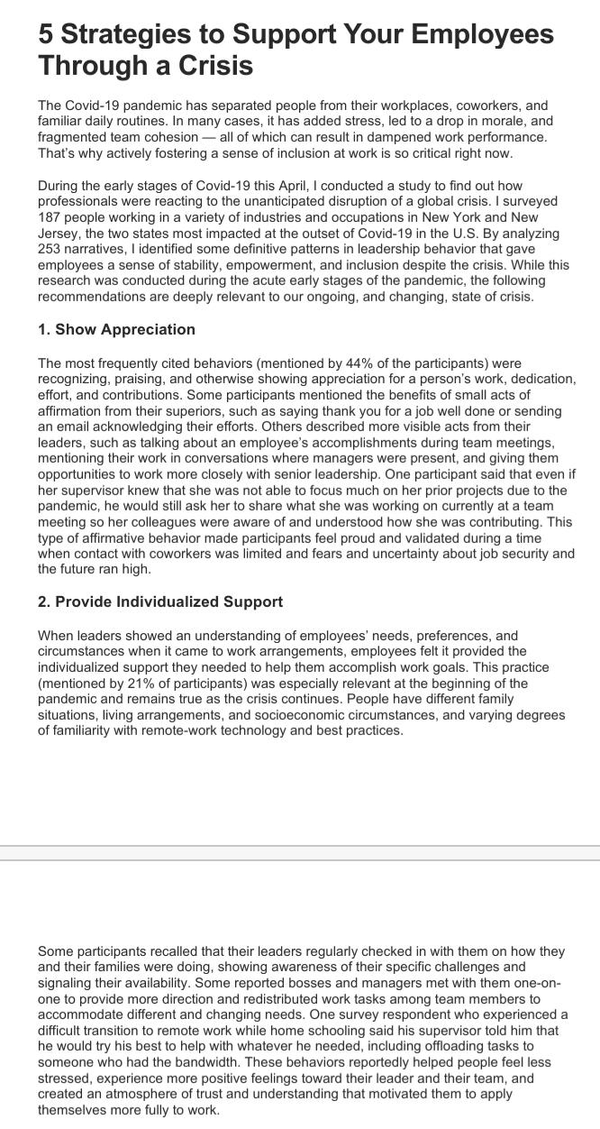 Please read the article and answer the questions