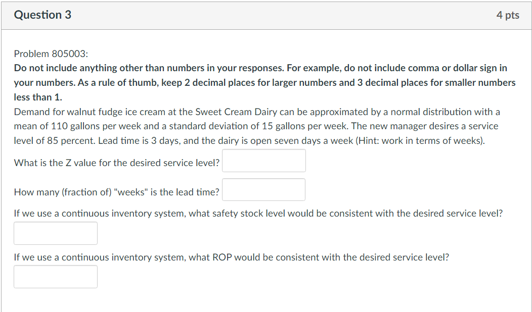 Problem 805003: Do not include anything other