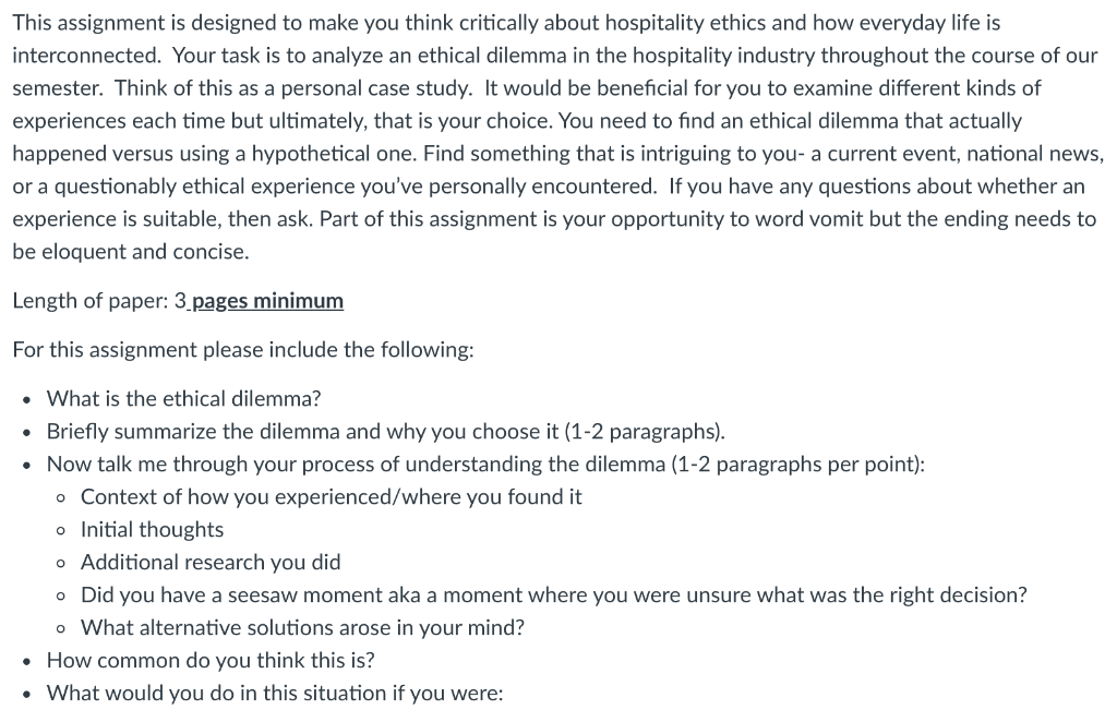 This assignment is designed to make you think