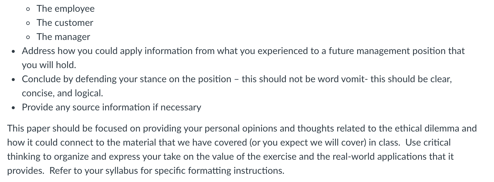 This assignment is designed to make you think