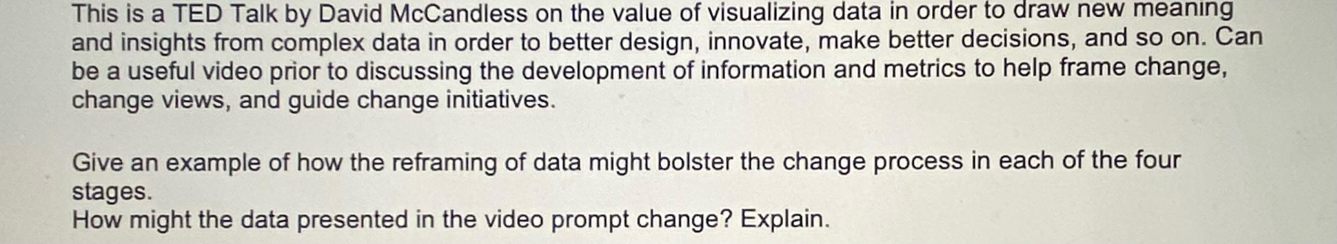 This is a TED Talk by David McCandless on the