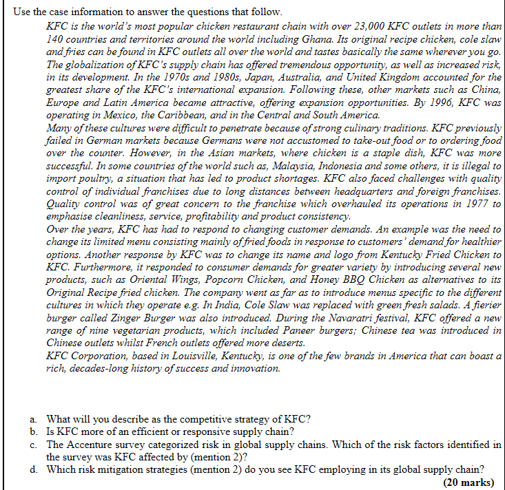 solve just C Use the case information to answer
