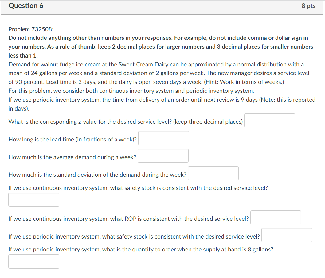 Problem 732508: Do not include anything other