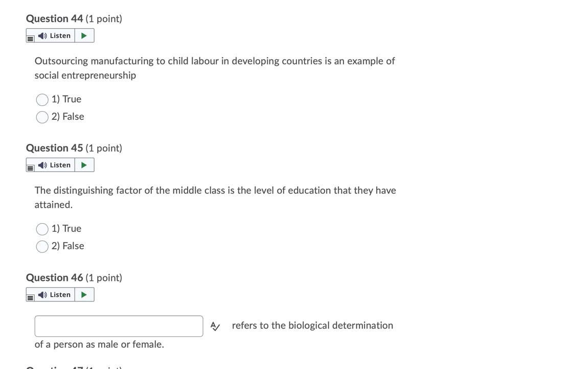 Question 50 (1 point) > E Listen A/ describes a