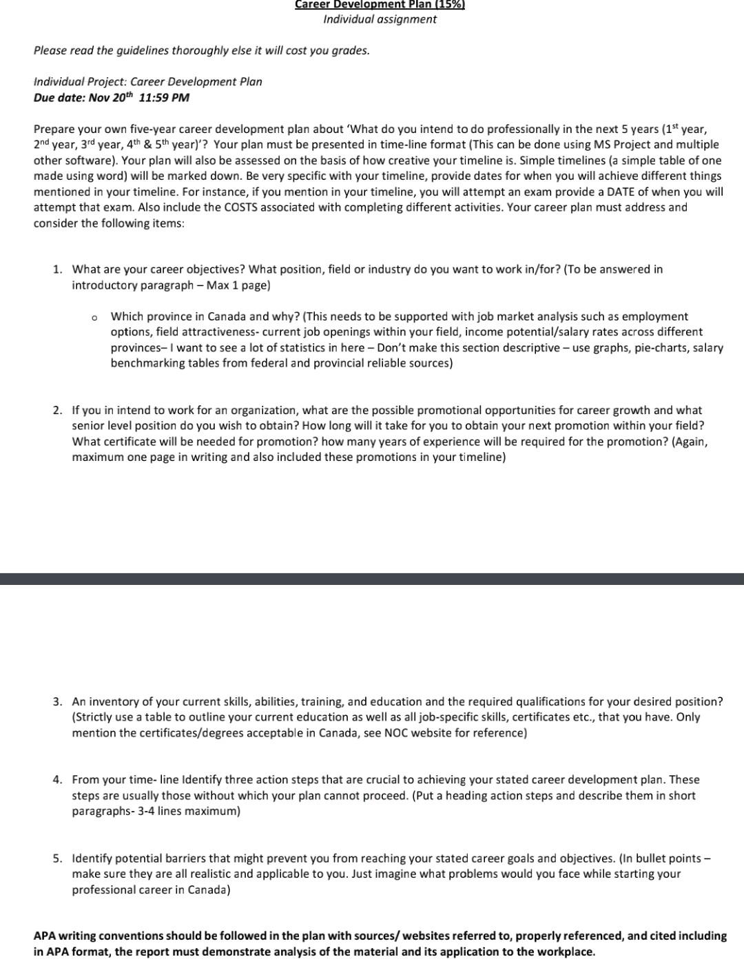 Individual assignment Please read the guidelines