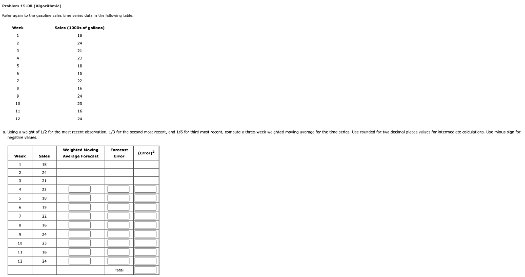 Problem 15=0B (Algorithmic) Refer again to the