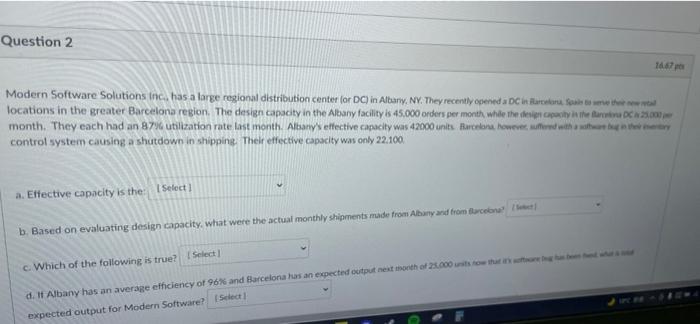 Question 2 14.67 Modern Software Solutions Inc,