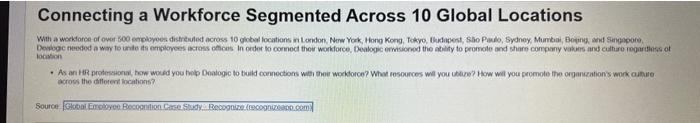 Connecting a Workforce Segmented Across 10 Global