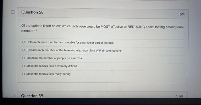 Of the options listed below, which technique