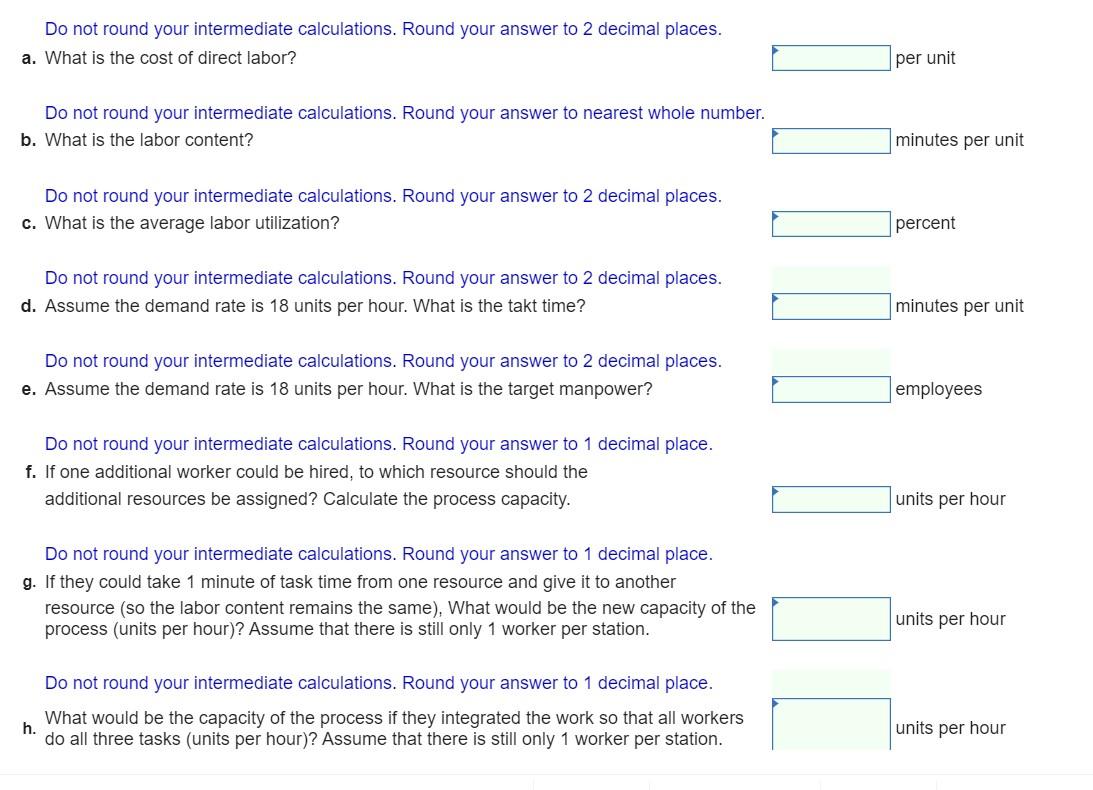 Consider a process consisting of three resources.
