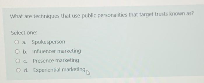 What are techniques that use public personalities