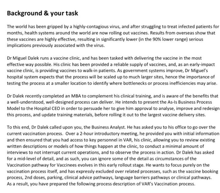 Background & your task The world has been gripped