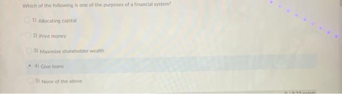 Which of the following is one of the purposes of