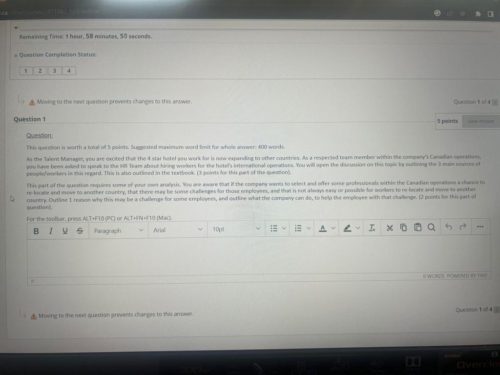 As Moving to the next question prevents changes