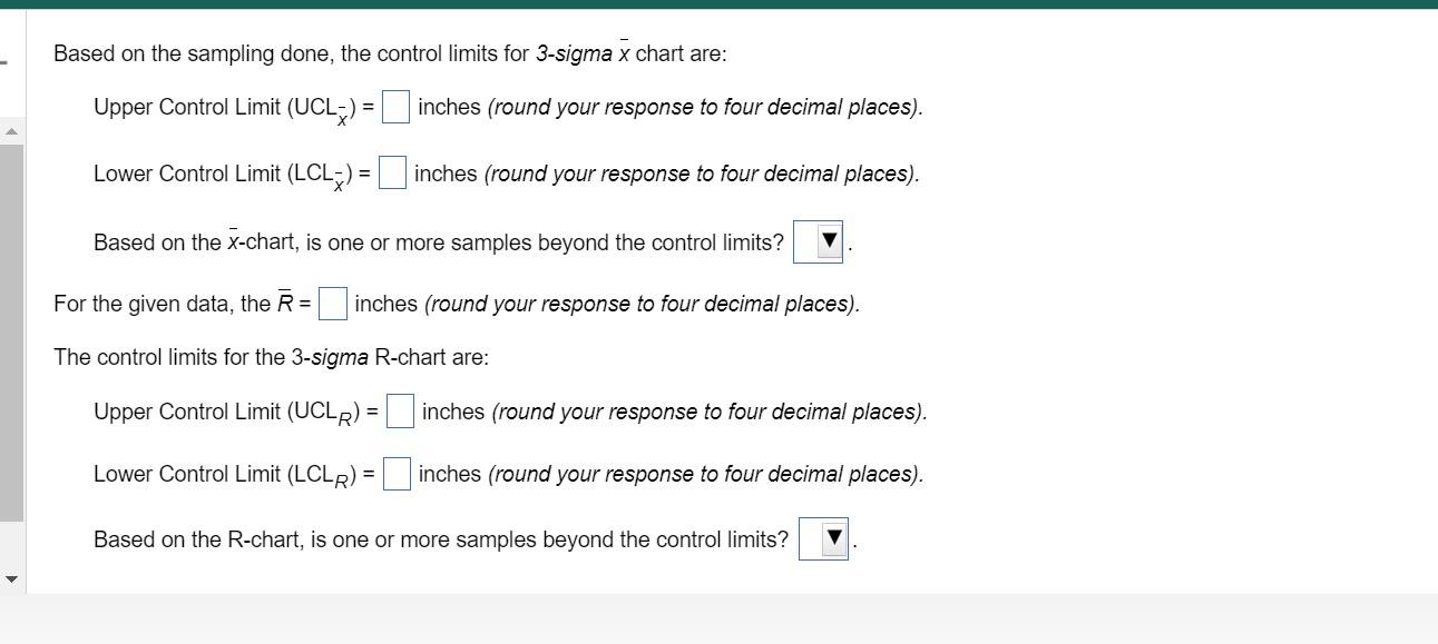 Definition Refer to Table S6.1 - Factors for