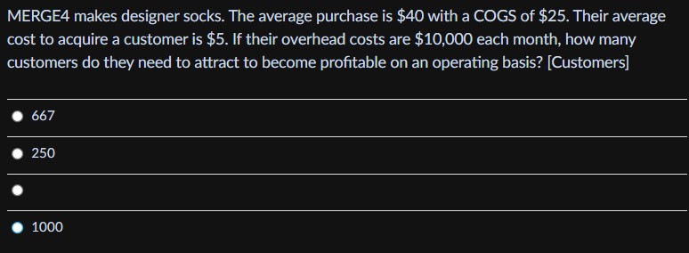 Answer C is blank and is probably a typo. If a,