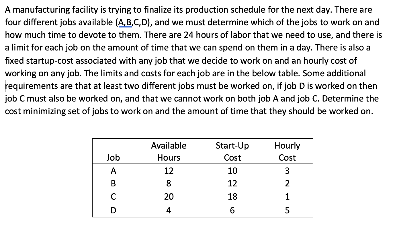 All necessary information is given. Determine the