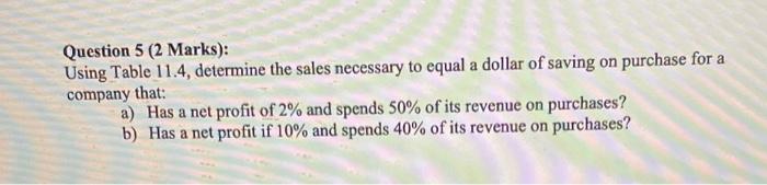 i need an answer please asap TABLE 11.4 Supply