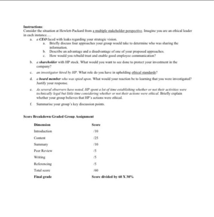 Instructiens: Consider the situation at