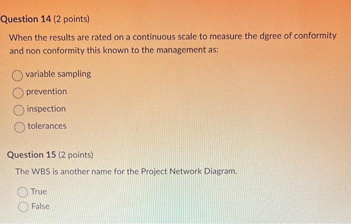 When the results are rated on a continuous scale