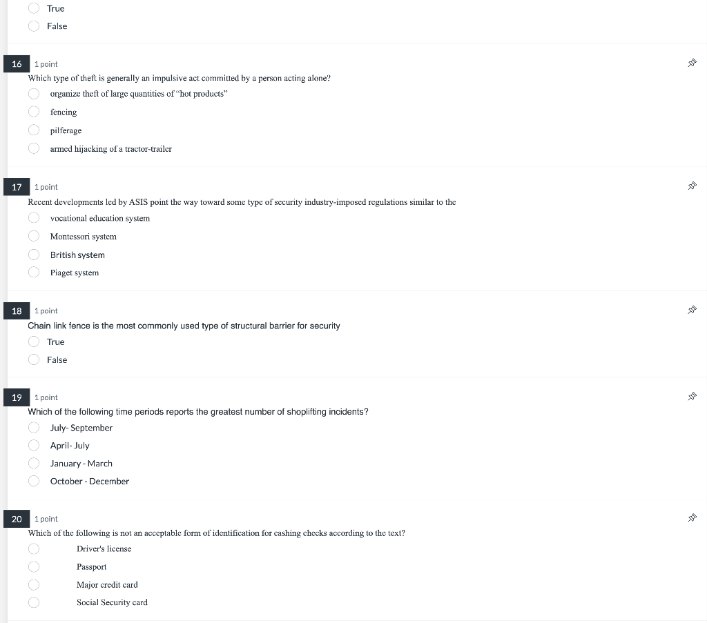 Please help ASAP! Will give thumbs up. True False