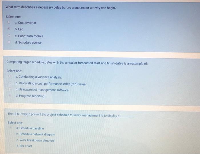 What term describes a necessary delay before a