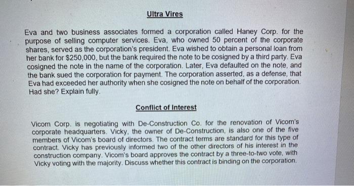 Please answer both with as much detail as