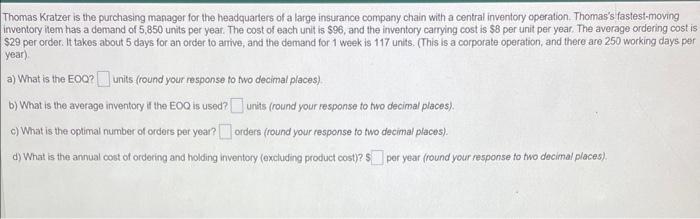 Plz help and explain !!!! Thomas Kratzer is the