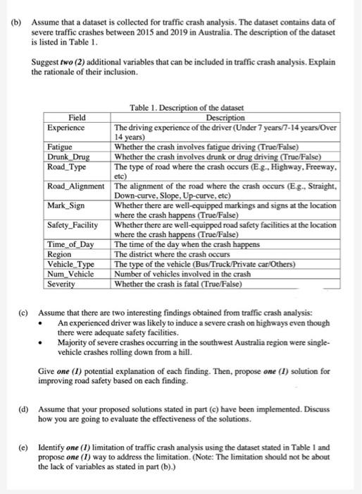 Please help with question (b),(c),(d)and (e) with