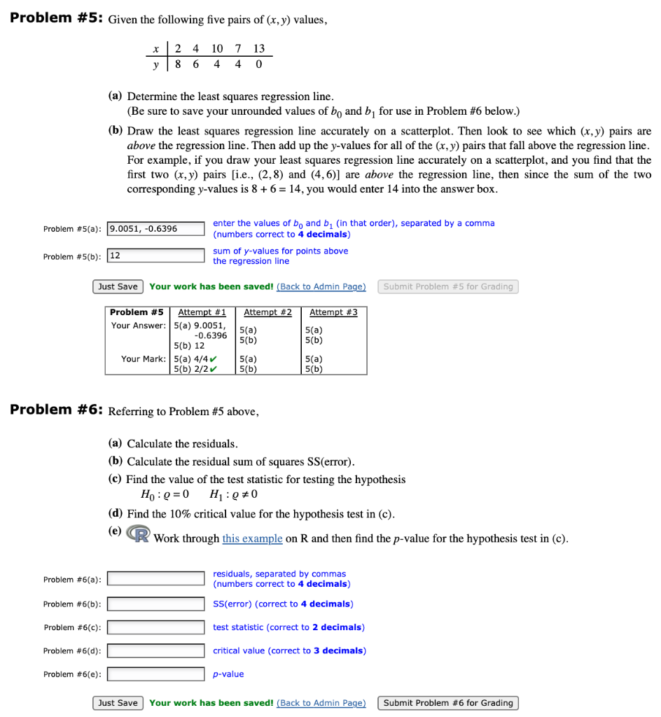 Data for #5 provided PLEASE ANSWER QUESTION 6
