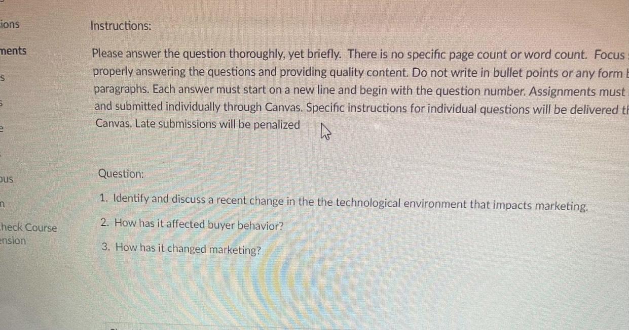 ions Instructions: ments S Please answer the