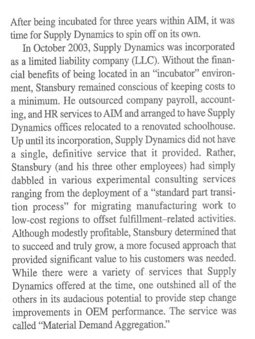 summerize of case study about supply dynamics