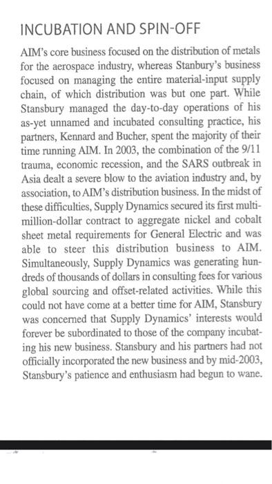 summerize of case study about supply dynamics
