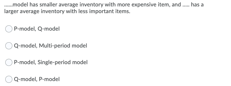 ...model has smaller average inventory with more