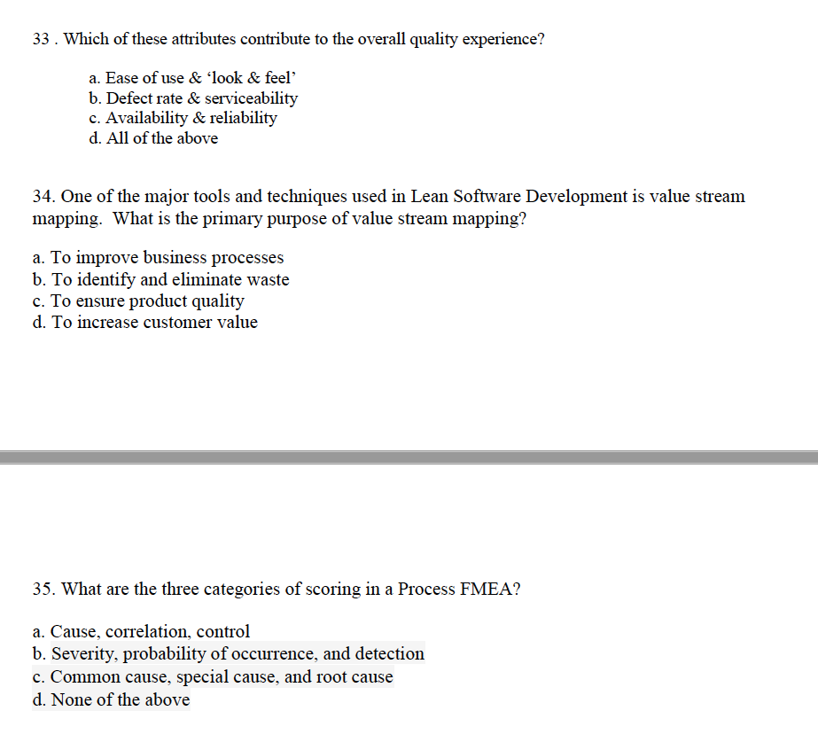 33. Which of these attributes contribute to the