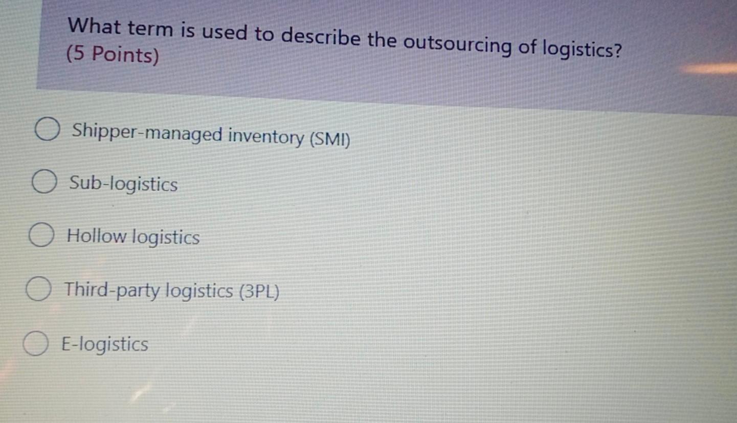 What term is used to describe the outsourcing of