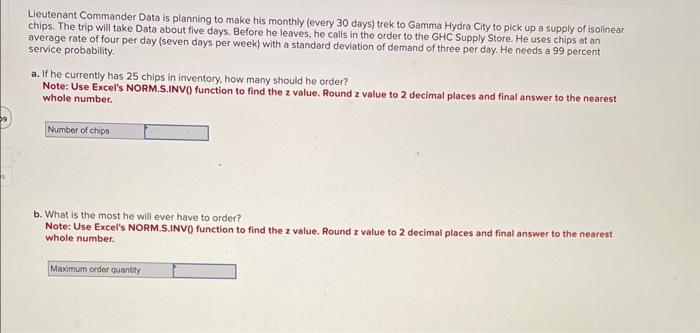 Lieutenant Commander Data is planning to make his