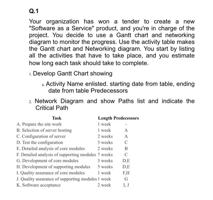 using excel not hand writing please Q.1 Your
