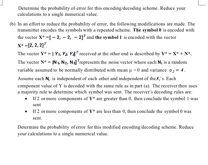Determine the probability of error for this